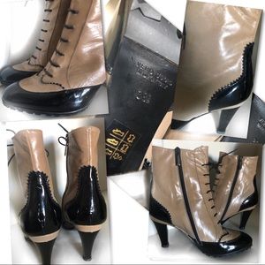 Taryn Rose Shoes - Taryn Rose Nappa Black laced up Spectator Boots 8 Taryn Rose Shoes - Taryn Rose Nappa Black laced up Spectator Boots 8